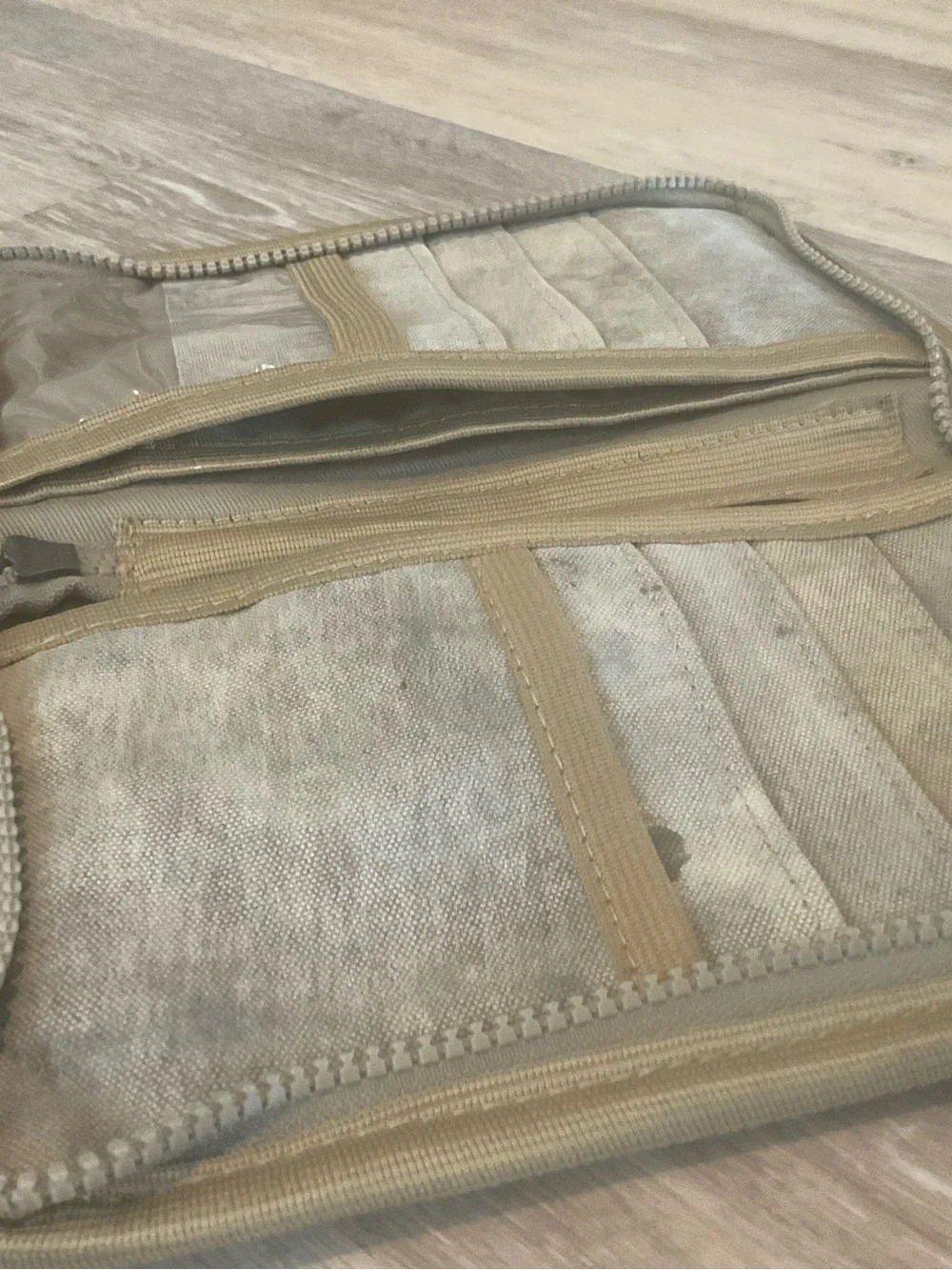 Real Deal Brazil Beige Canvas Travel Organizer Wallet